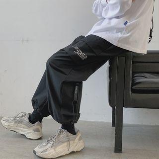Elastic-waist Pocket Cargo Pants