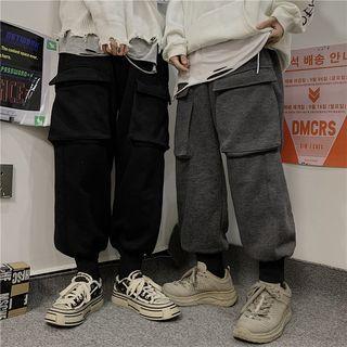 Front Pocket Gather-cuff Sweatpants