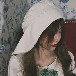 Cotton Lolita Hat White - One Size