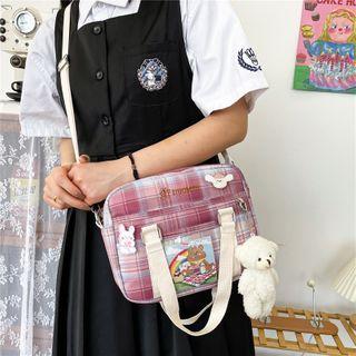 Plaid Nylon Crossbody Bag