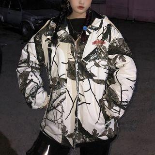 Hooded Zip Padded Coat As Shown In Figure - One Size