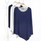 Asymmetric Hem Long-sleeve Top