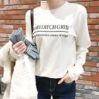 Crew-neck Napped Letter T-shirt