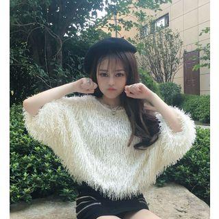 Fluffy Batwing Top