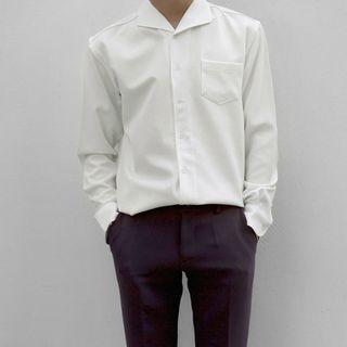 Spread-collar Dress Shirt