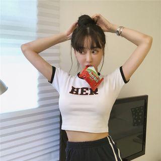 Short-sleeve Lettering T-shirt / Sports Shorts