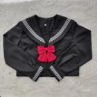 Sailor Collar Blouse / Bow Tie / Pleated Skirt / Set