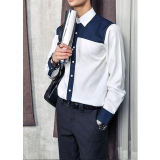 Button-down Two-tone Shirt