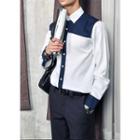 Button-down Two-tone Shirt