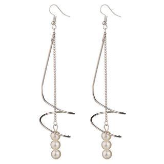 Swirl Earring 1 Pair - White - One Size