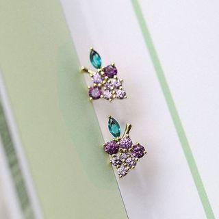 Grapes Rhinestone Sterling Silver Earring