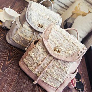 Lace Drawstring Backpack