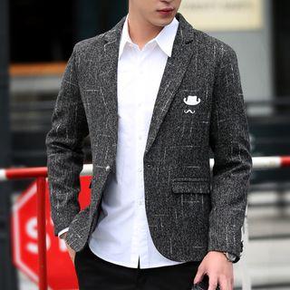 Mustache Embroidered Blazer