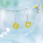 925 Sterling Silver Lemon Dangle Earring 1 Pair - Silver - One Size