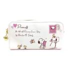 Snoopy Letter Pattern Pouch (pink) One Size