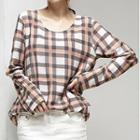 Plaid Long-sleeve T-shirt