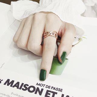 Stainless Steel Layered Ring Rose Gold - One Size