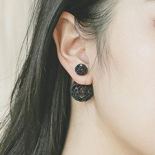 Beaded Ball Statement Earring