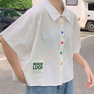 Applique Cropped Shirt
