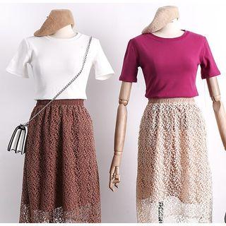 Short-sleeved Cropped T-shirt