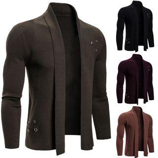 Holed Open-front Cardigan