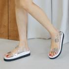Transparent-strap Platform Sandals
