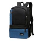 Two-tone Panel Zip Backpack