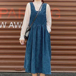 Retro Corduroy Jumper Dress