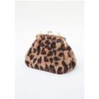 Kiss-lock Leopard Fluffy Shoulder Bag