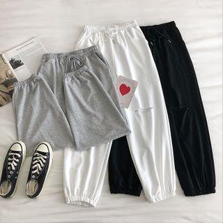Distressed High-waist Harem Pants