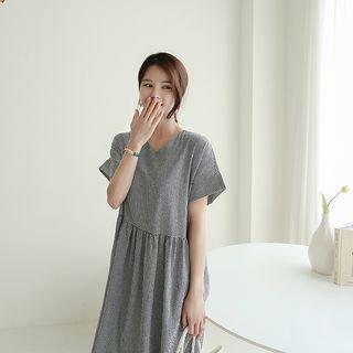 Gingham Midi Empire Dress