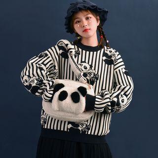 Furry Panda Crossbody Bag