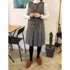 Pleat-hem Jumper Dress
