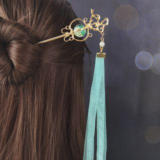 Beaded Ribbon Hair Stick / Set