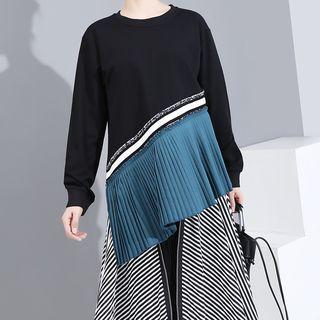 Pleated Panel Pullover