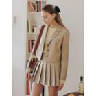 Logo-embroidered Cropped Blazer