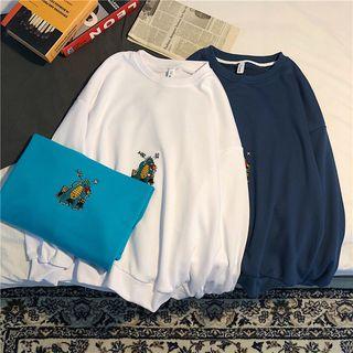 Long-sleeve Dragon Embroidered Sweatshirt