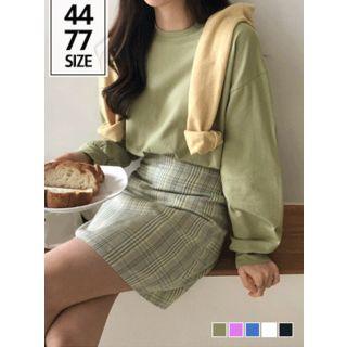 Balloon-sleeve Boxy T-shirt