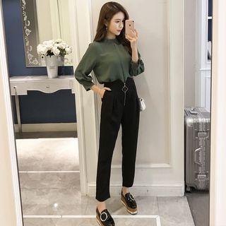 Set: Long-sleeve Blouse + Harem Pants