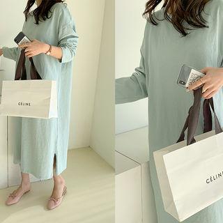 Pastel Color Long T-shirt Dress
