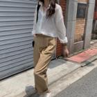 Plain Shirt / Straight-cut Pants