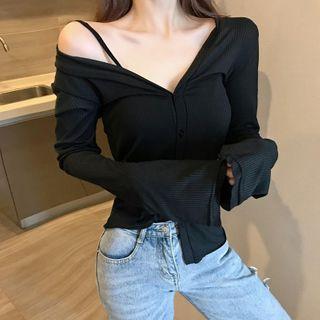 Knit Light Jacket Black - One Size