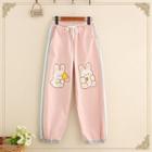 Rabbit Embroidered Jogger Pants