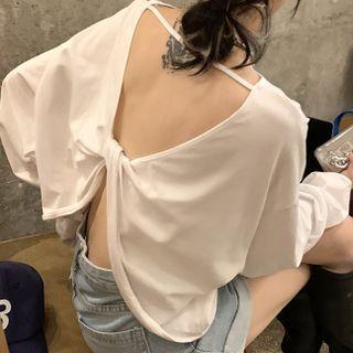 Twist Cutout-back T-shirt