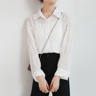 Crinkled Shirt White - One Size
