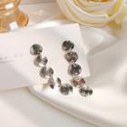 Alloy Disc Dangle Earring 1 Pair - 925 Silver - Silver - One Size