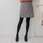 Plaid H-line Mini Skirt