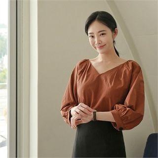 Convertible 3/4-sleeve Blouse