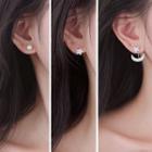 Rhinestone Star & Crescent Ear Jacket 1 Pair - Earring - Stars & Moon - One Size