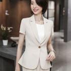 Spaghetti Strap Top / Short-sleeve Blazer / Dress Pants